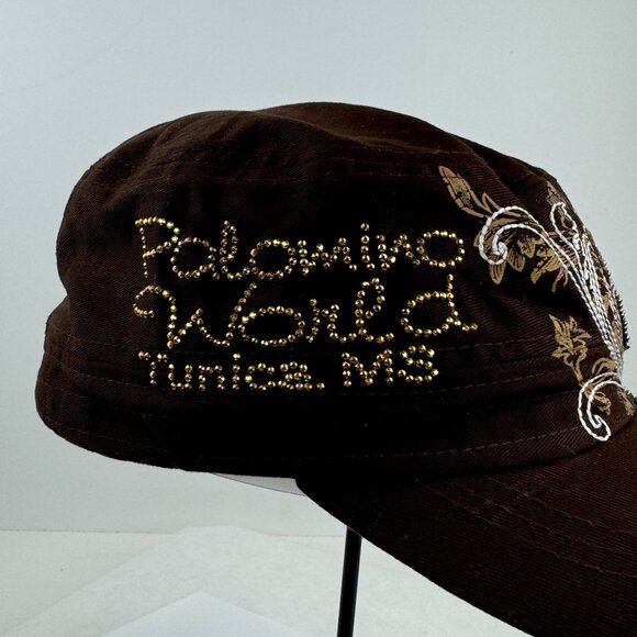 Kbethos Womens Military Cap Brown Palomino World Tunica MS Embellished Cross - Picture 6 of 10